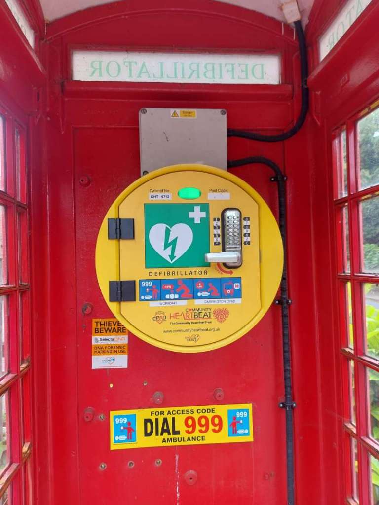 Image of inside the telephone box